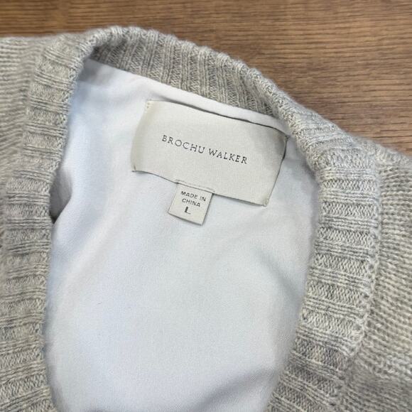 Brochu Walker Aimi Crossback Looker Cashmere Sweater Tank in Gray Size Large - Picture 5 of 8